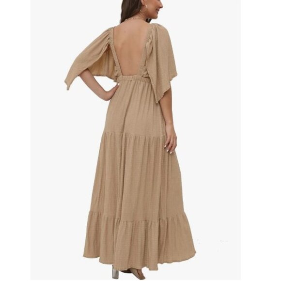 Sunnow Women's Summer Tiered Ruffle Maxi Dress - NWOT - Picture 3 of 6